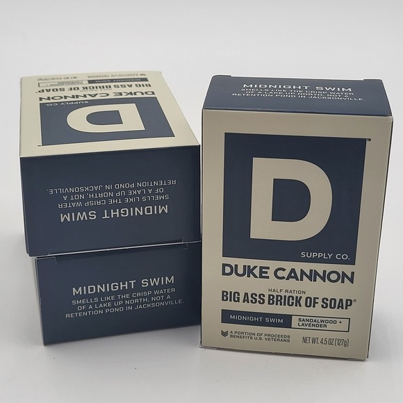 Duke Cannon Other - Lot of 3 Duke Cannon Midnight Swim Half Ration Brick of Soap 4.5oz